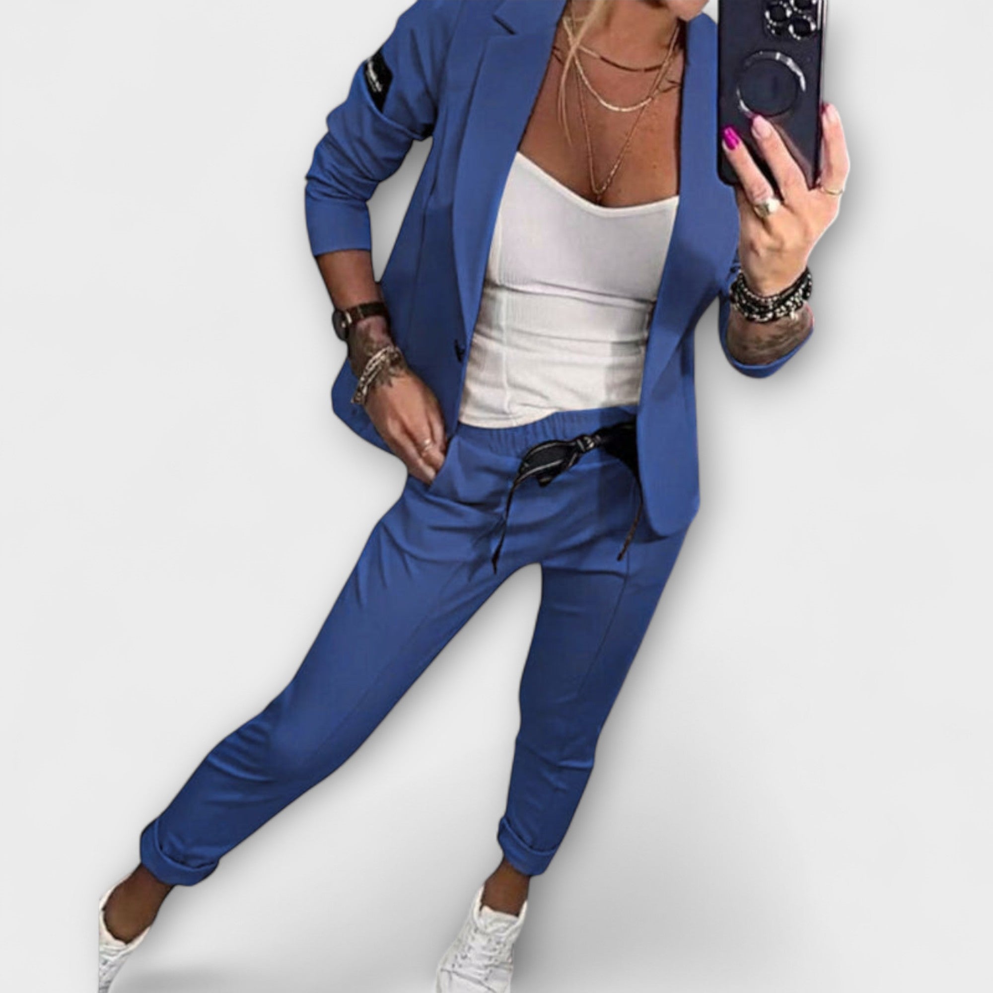 Talia | Elegant Set of Top, Jacket, and Pants