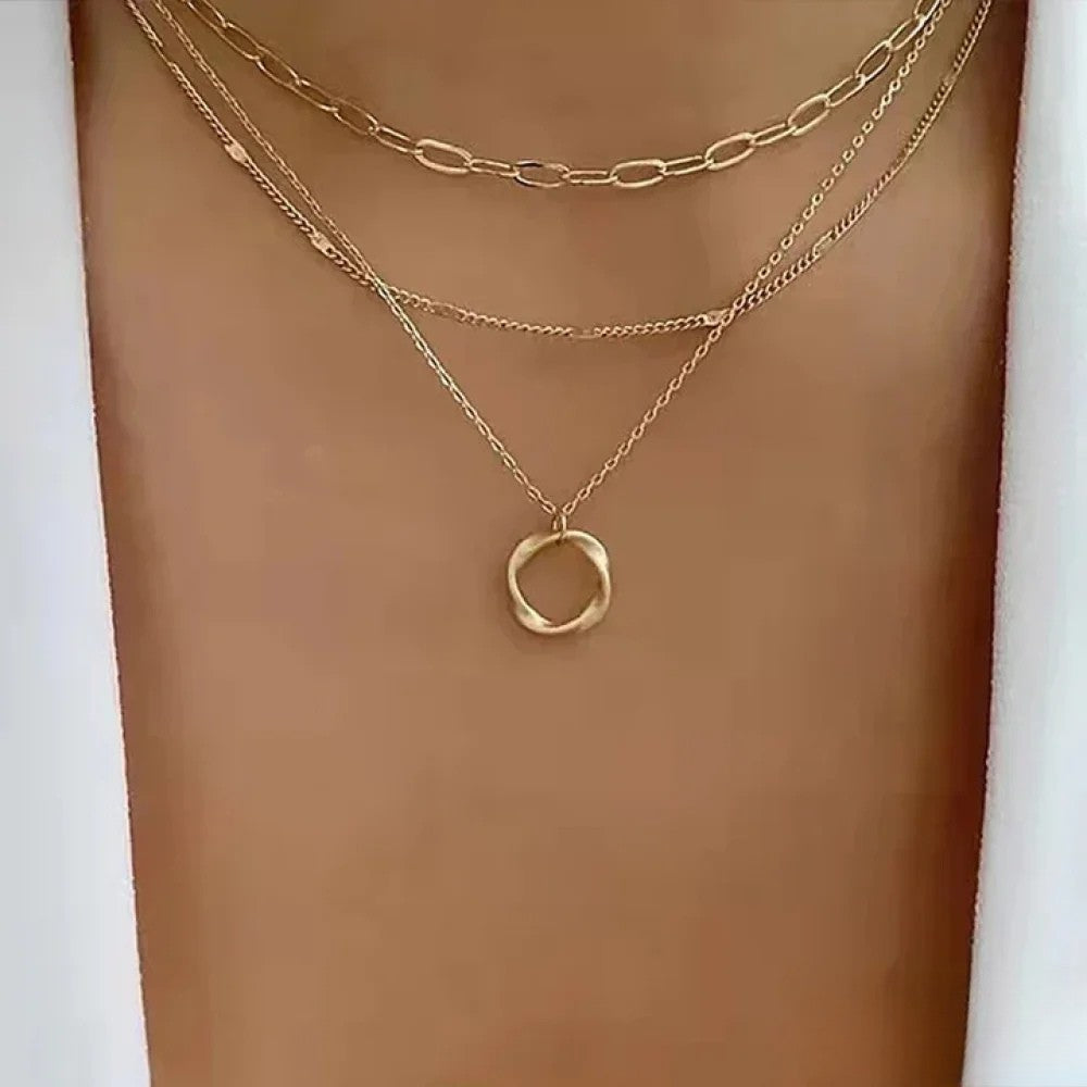 Talia | Retro Gold Layered Necklace