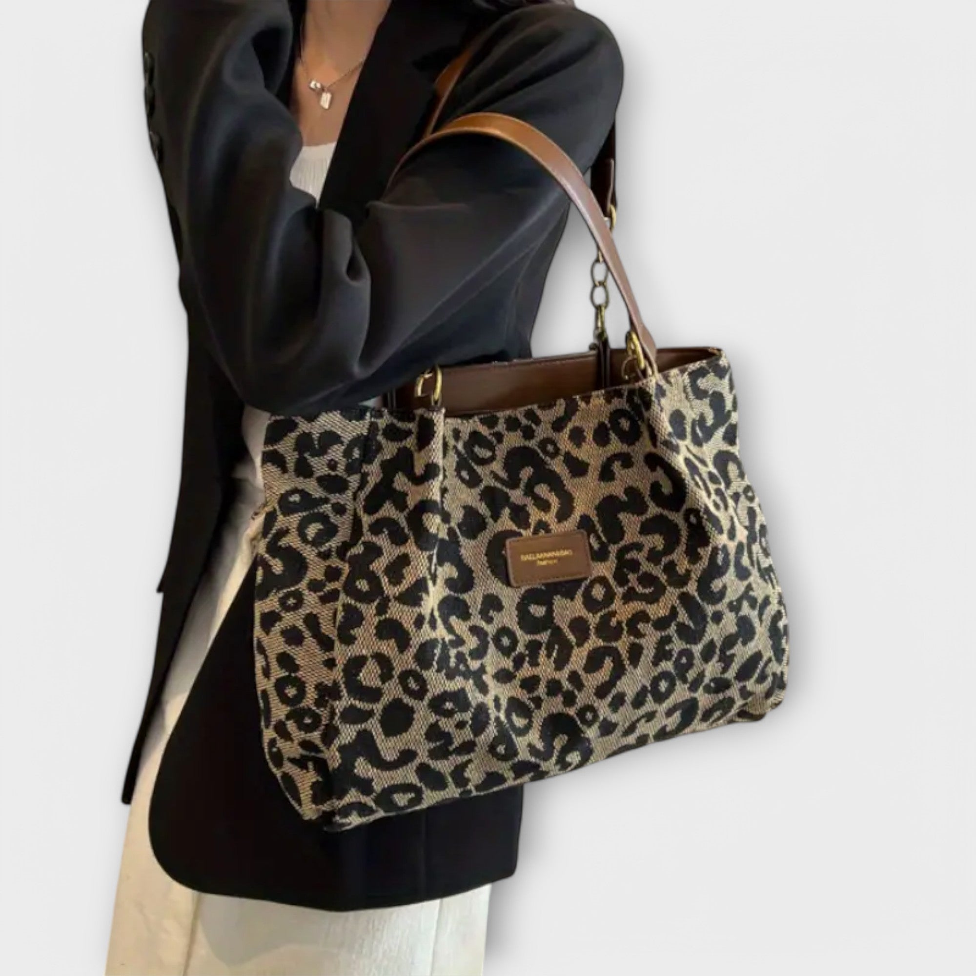 Talia | Leopard Canvas Tote