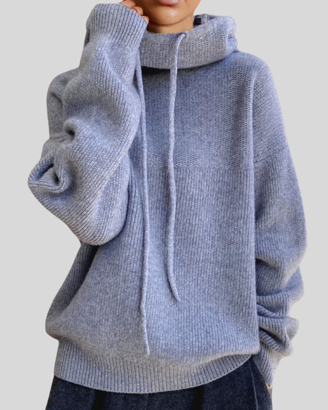 Talia | Cozy Wool-Blend Sweater with Drawstring