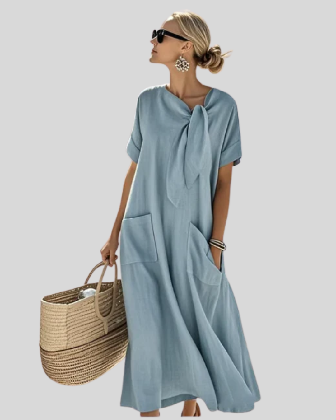 Talia | Breezy Linen Dress With Pockets