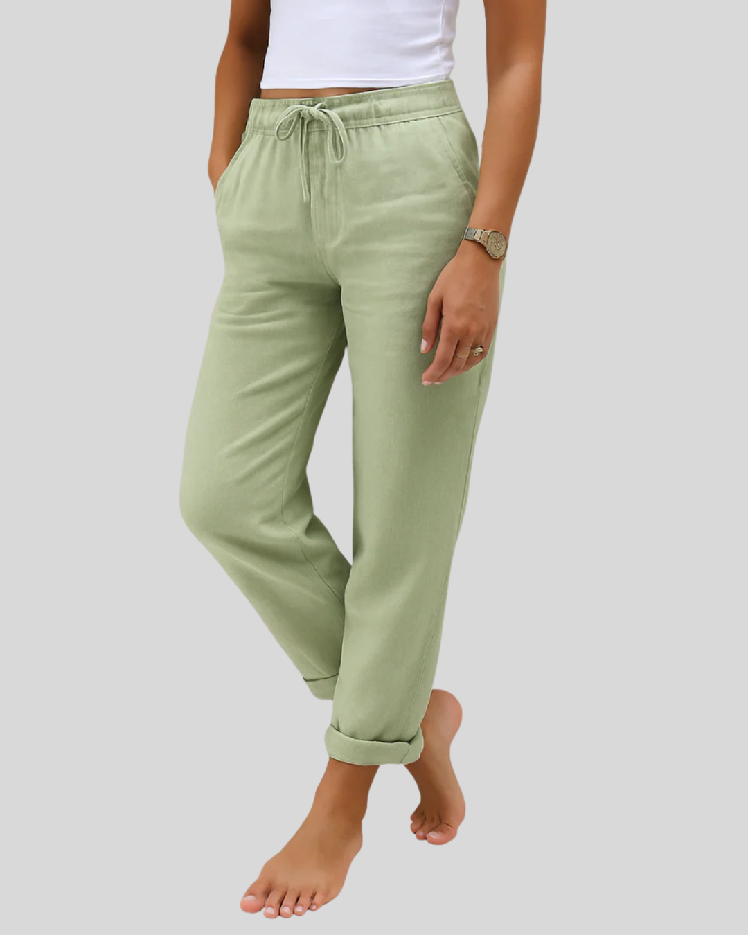 Talia | Breathable Linen Pants With Relaxed Fit & Style