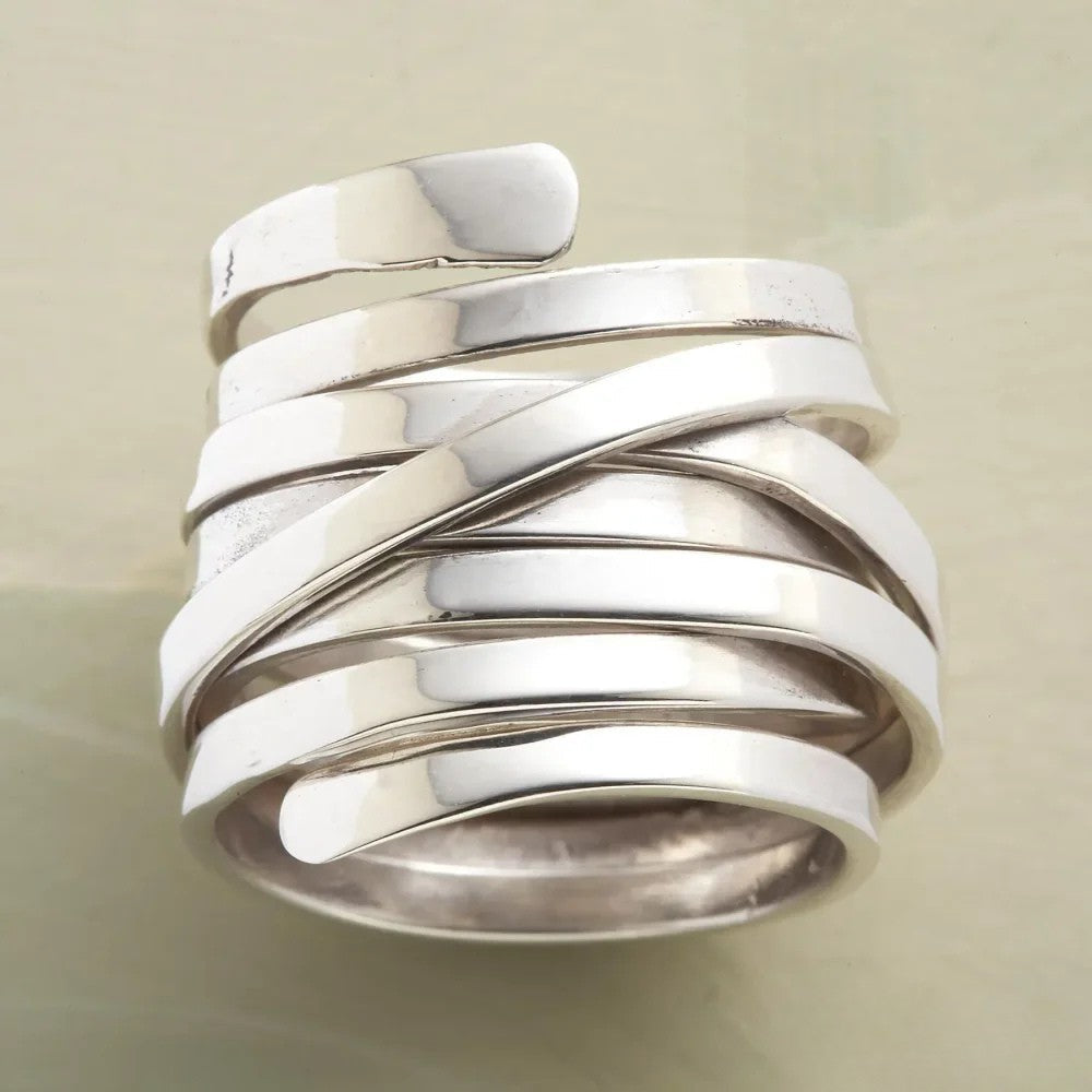 Talia | Antique Thick Layer Silver Ring