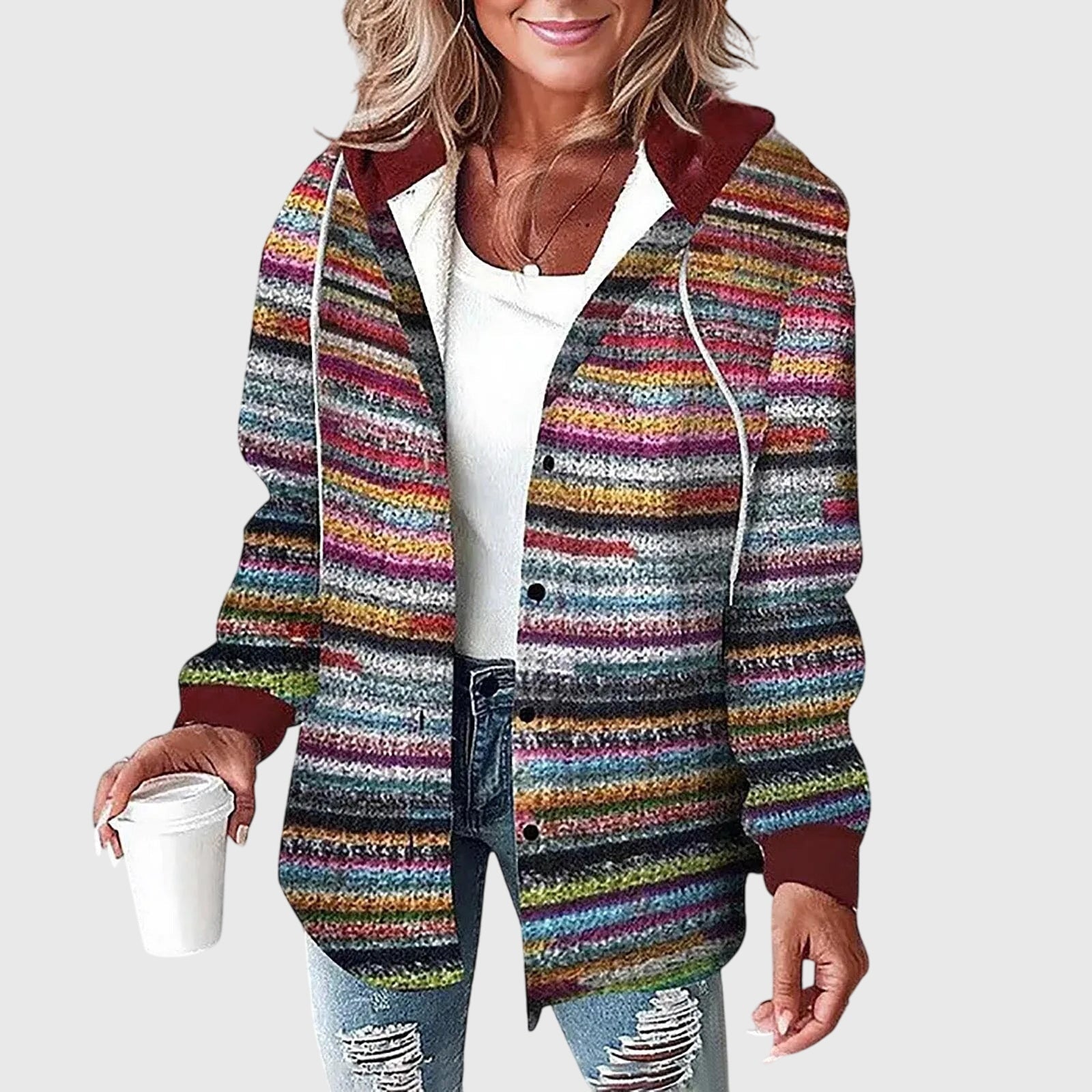 Talia | Women's Mesh Button Placket Jacket