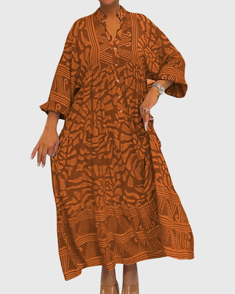Talia | Maxi Dress With Elegant Print