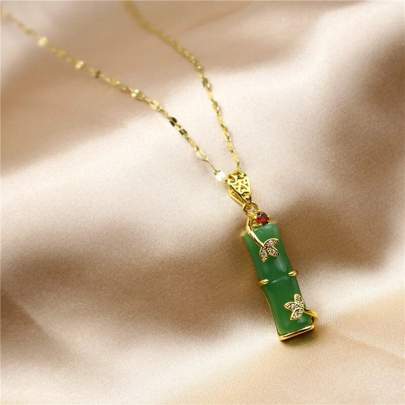 Talia | Jade Amulet Necklace