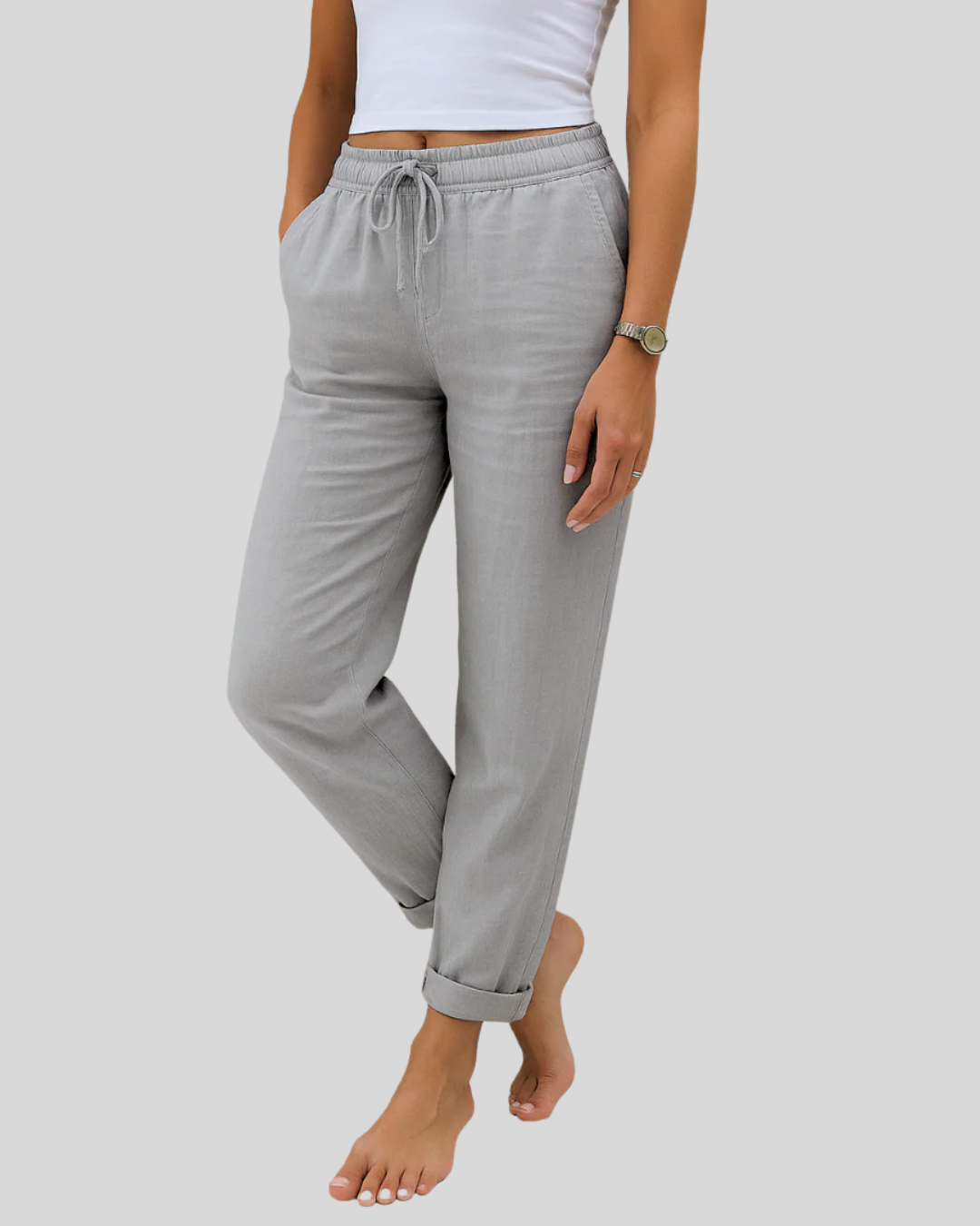 Talia | Breathable Linen Pants With Relaxed Fit & Style