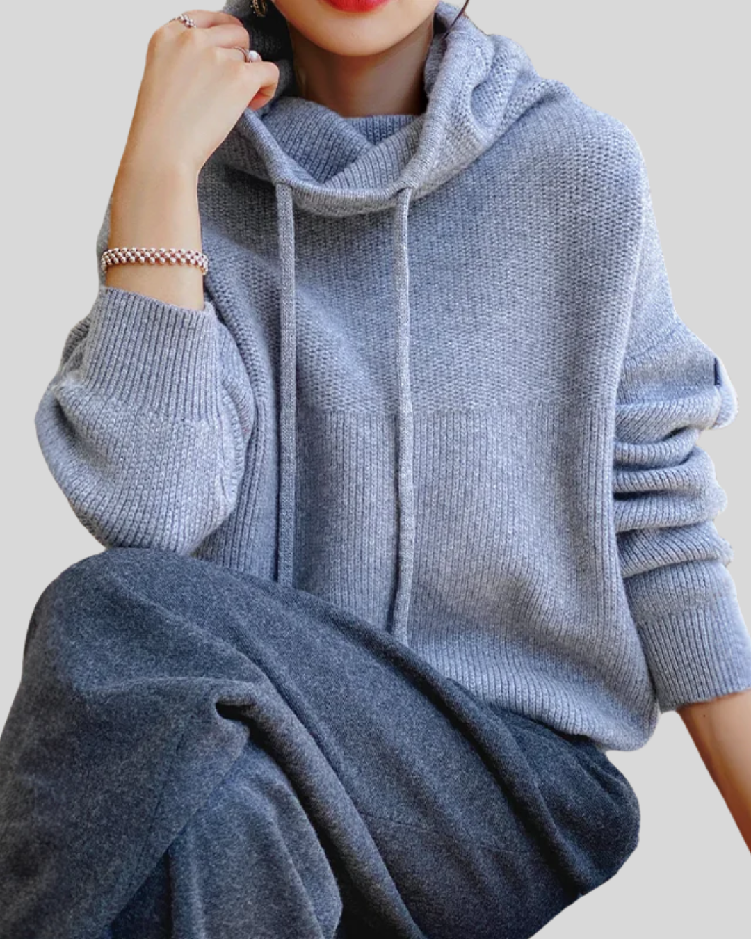 Talia | Cozy Wool-Blend Sweater with Drawstring