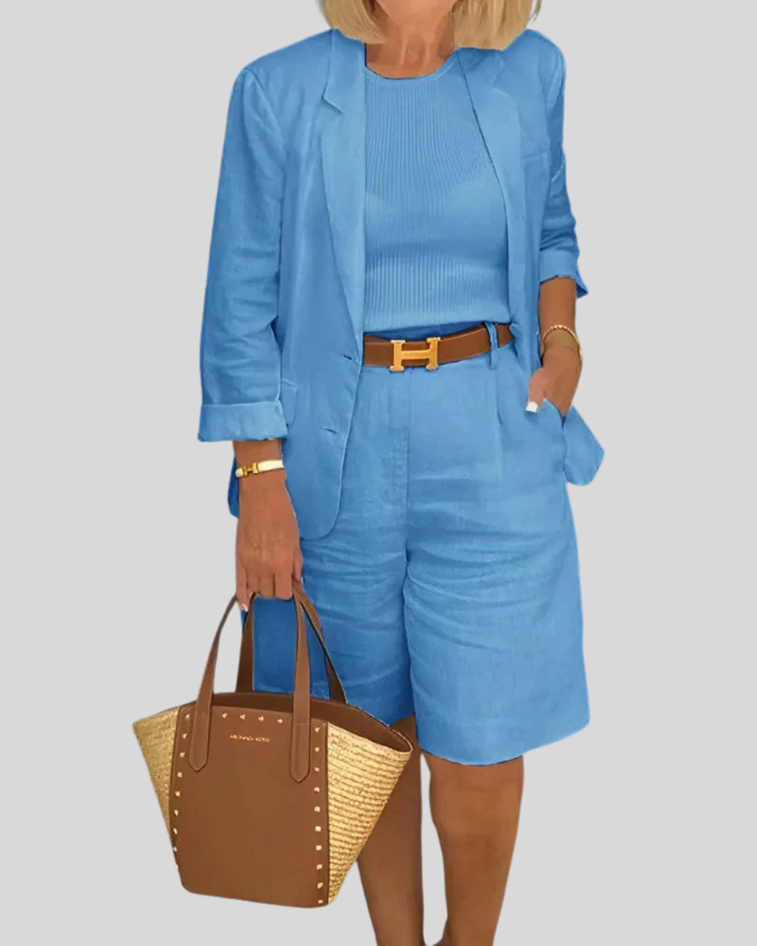 Talia | Stylish Two-Piece Blazer With Matching Shorts