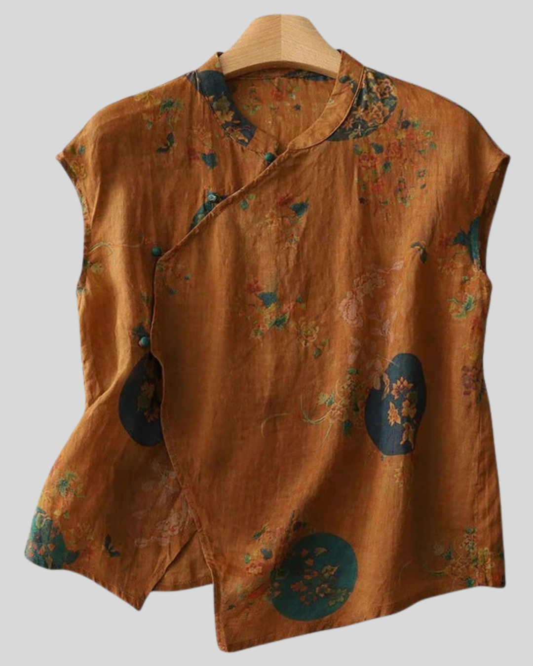 Talia | Elegant Sleeveless Linen Blouse