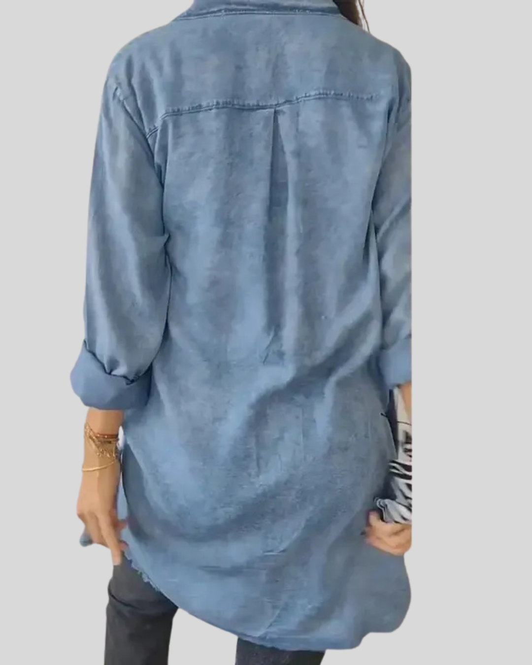 Talia | Casual Pocketed Denim Shirt Jacket