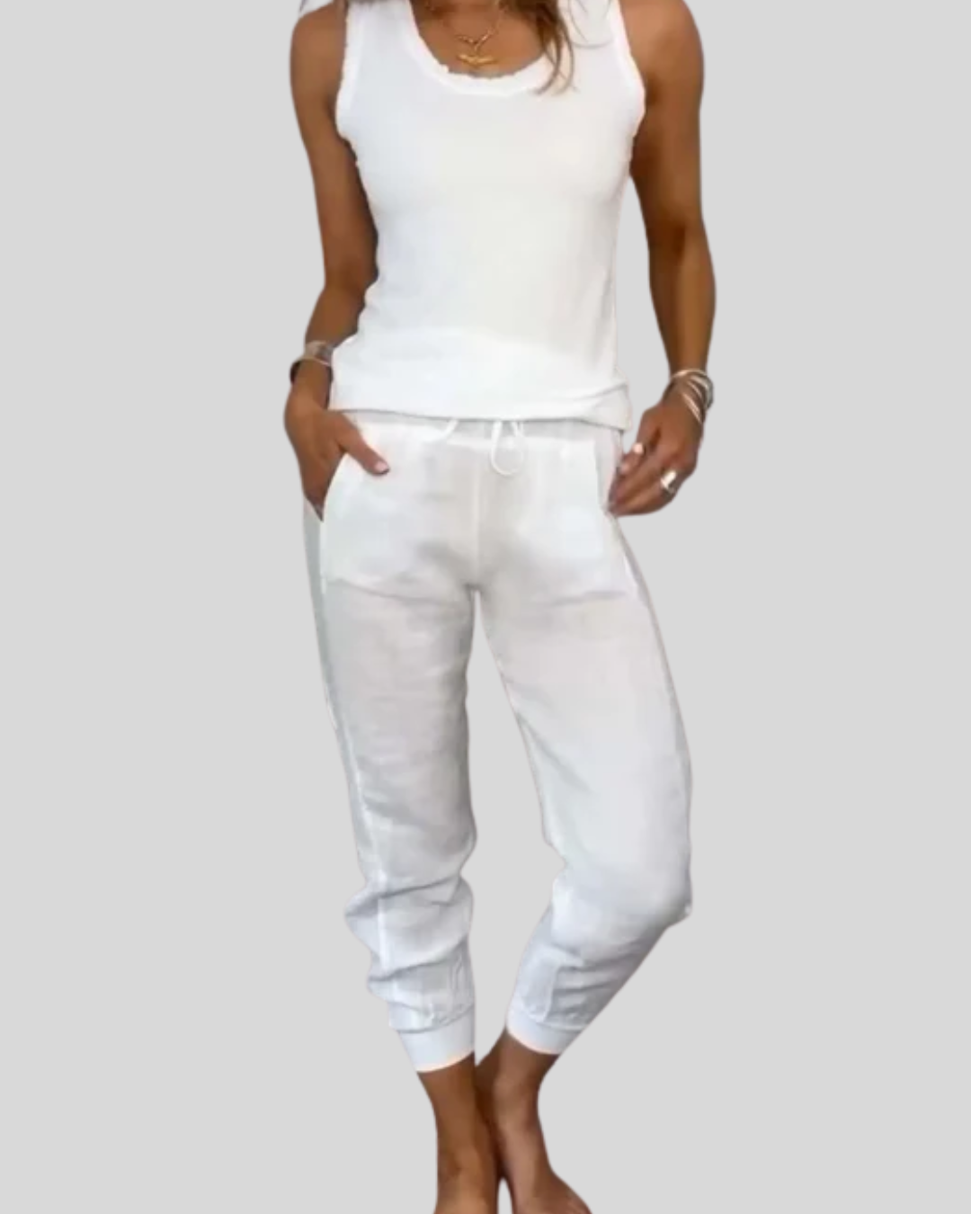 Talia | Casual Sleeveless Top & Jogger Pants Set