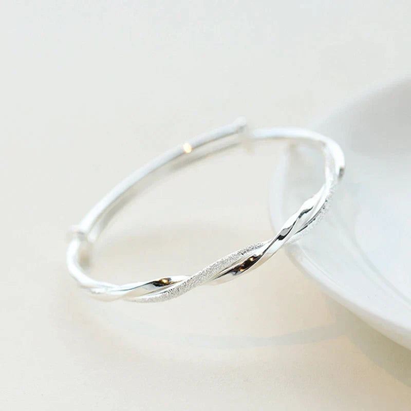 Talia | Braided Silver Bracelet