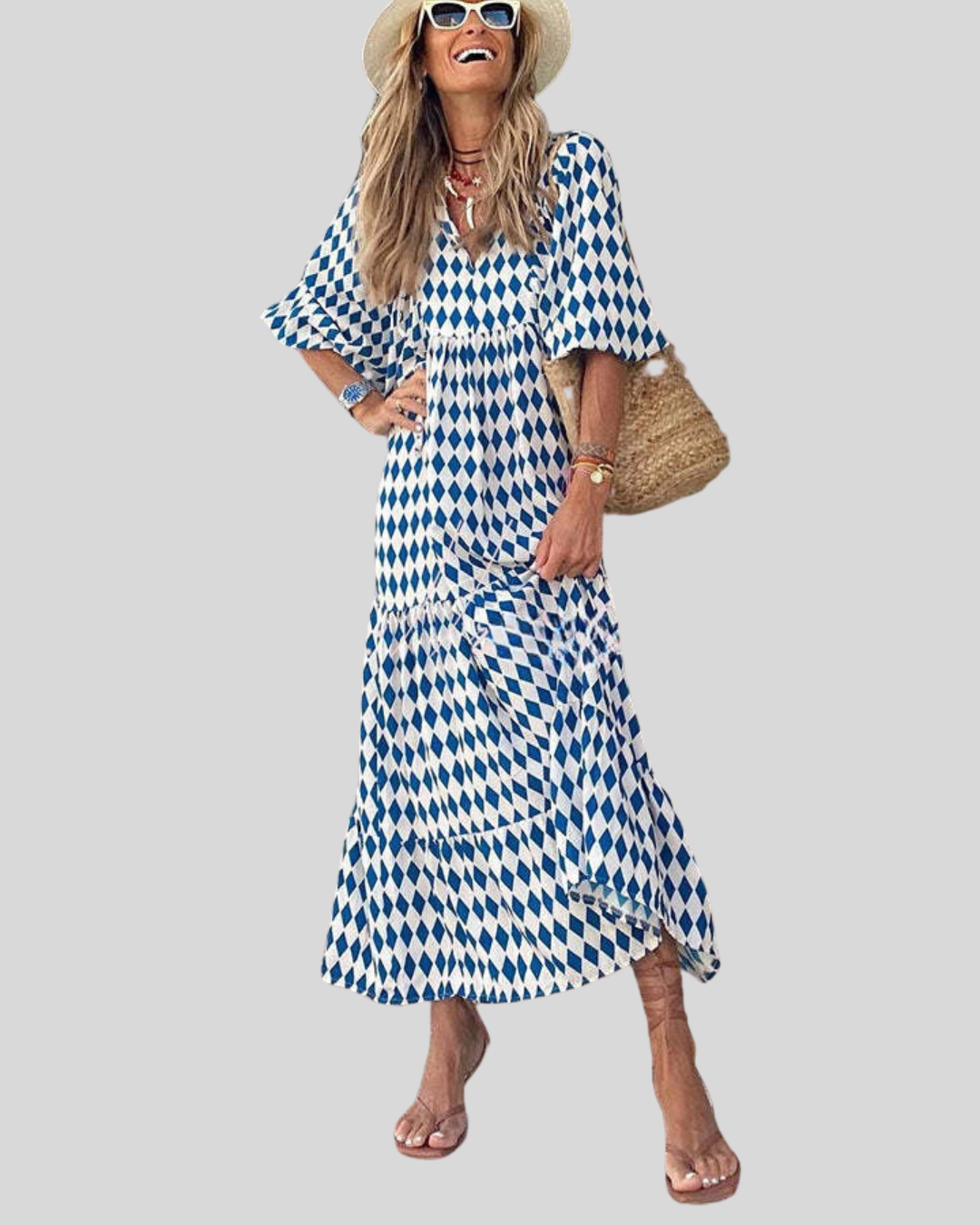 Talia | Puff Sleeve Tiered Maxi Dress