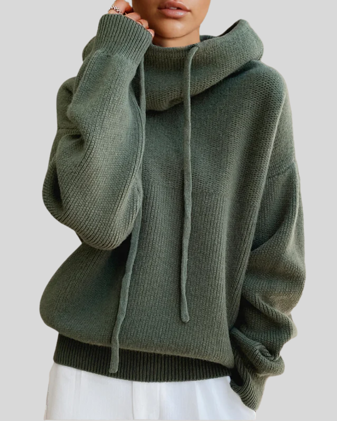 Talia | Cozy Wool-Blend Sweater with Drawstring