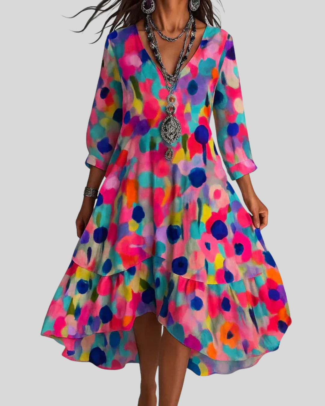 Talia | Breezy Boho Floral Maxi Dress