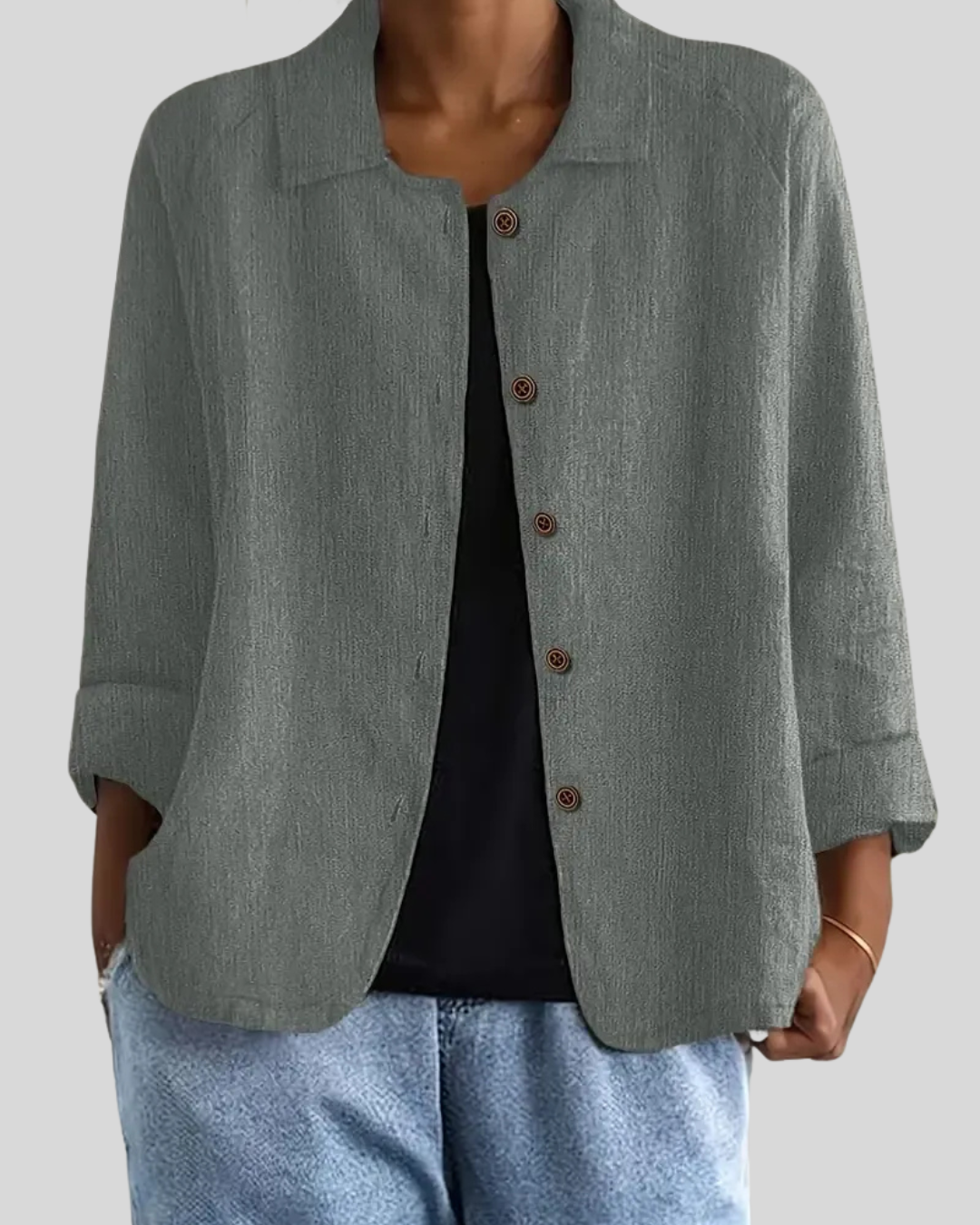 Talia | Classic Button-Down Shirt Top