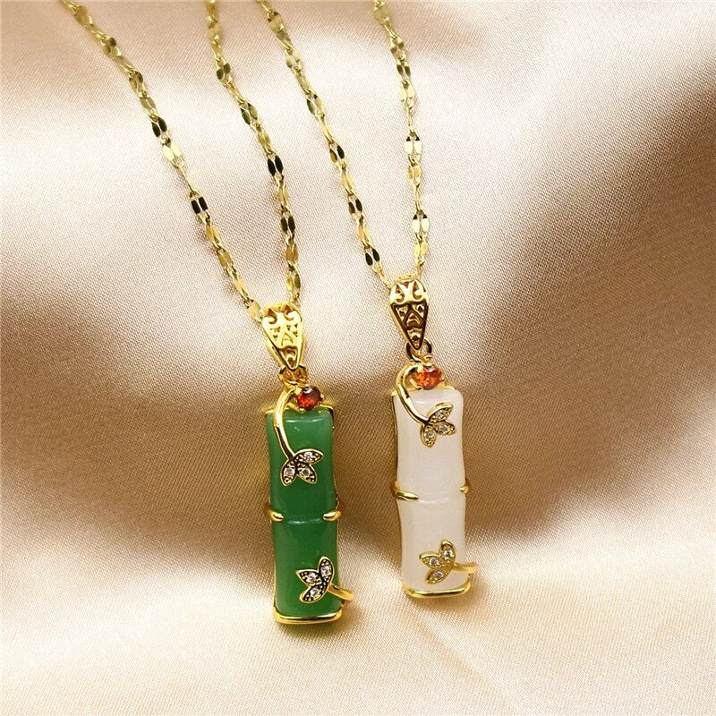 Talia | Jade Amulet Necklace