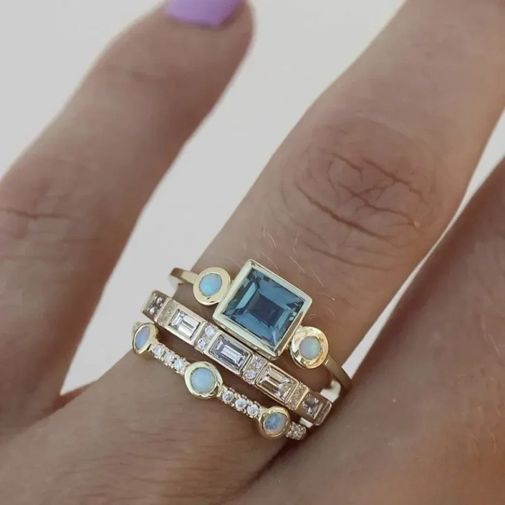 Talia | Retro Blue Ring