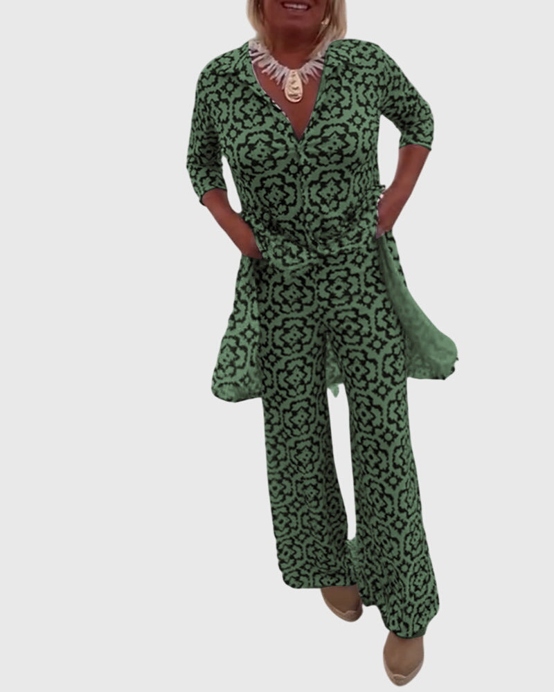 Talia | Elegant Vintage Two-Piece Set