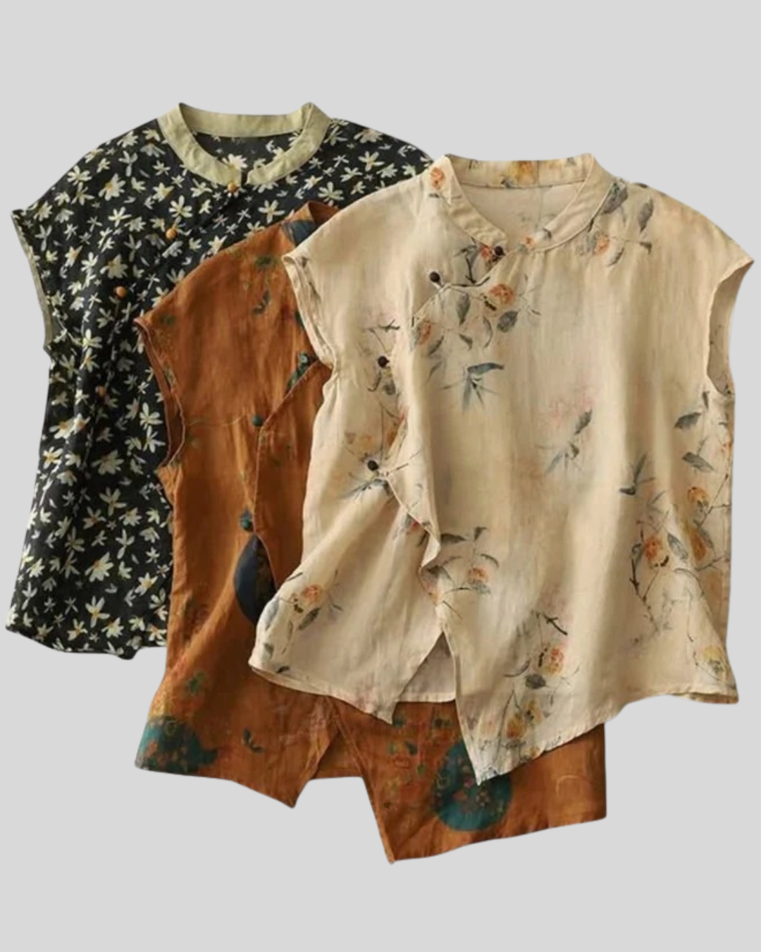 Talia | Elegant Sleeveless Linen Blouse