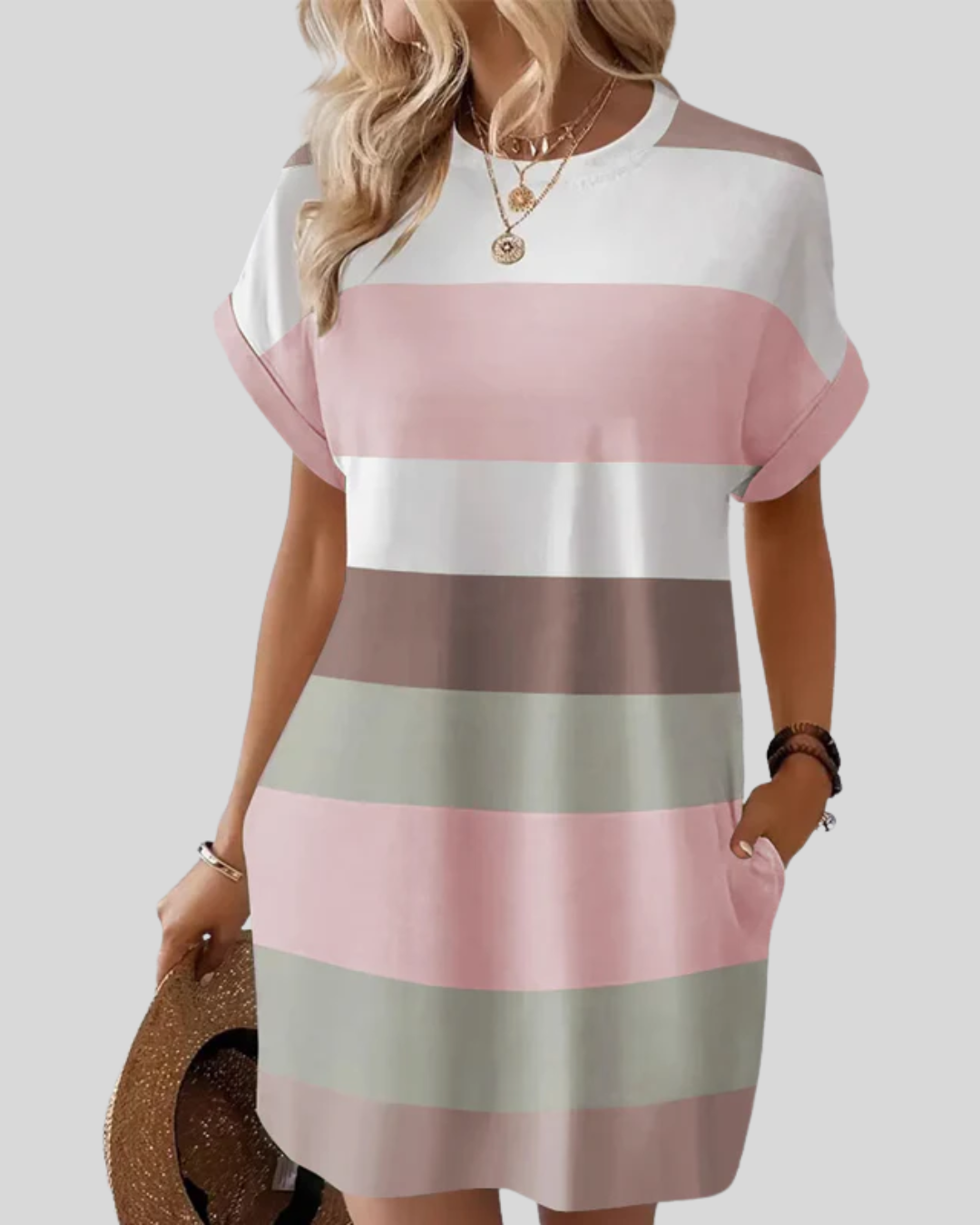 Talia | Color Block Casual Mini Dress