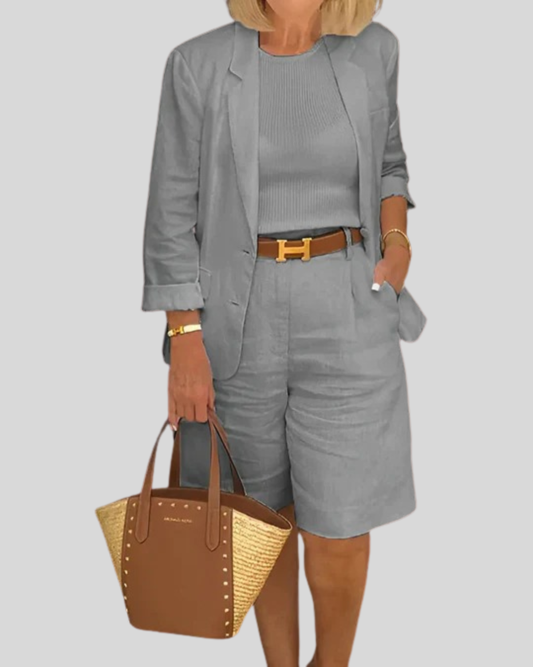 Talia | Stylish Two-Piece Blazer With Matching Shorts
