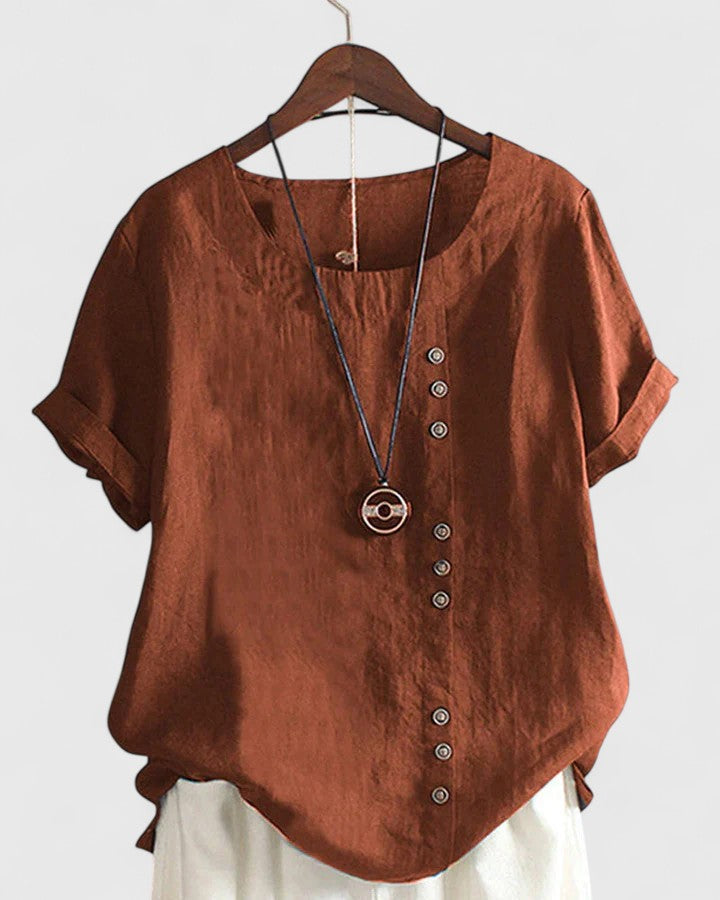 Talia | Comfortable Short Sleeve Blouse