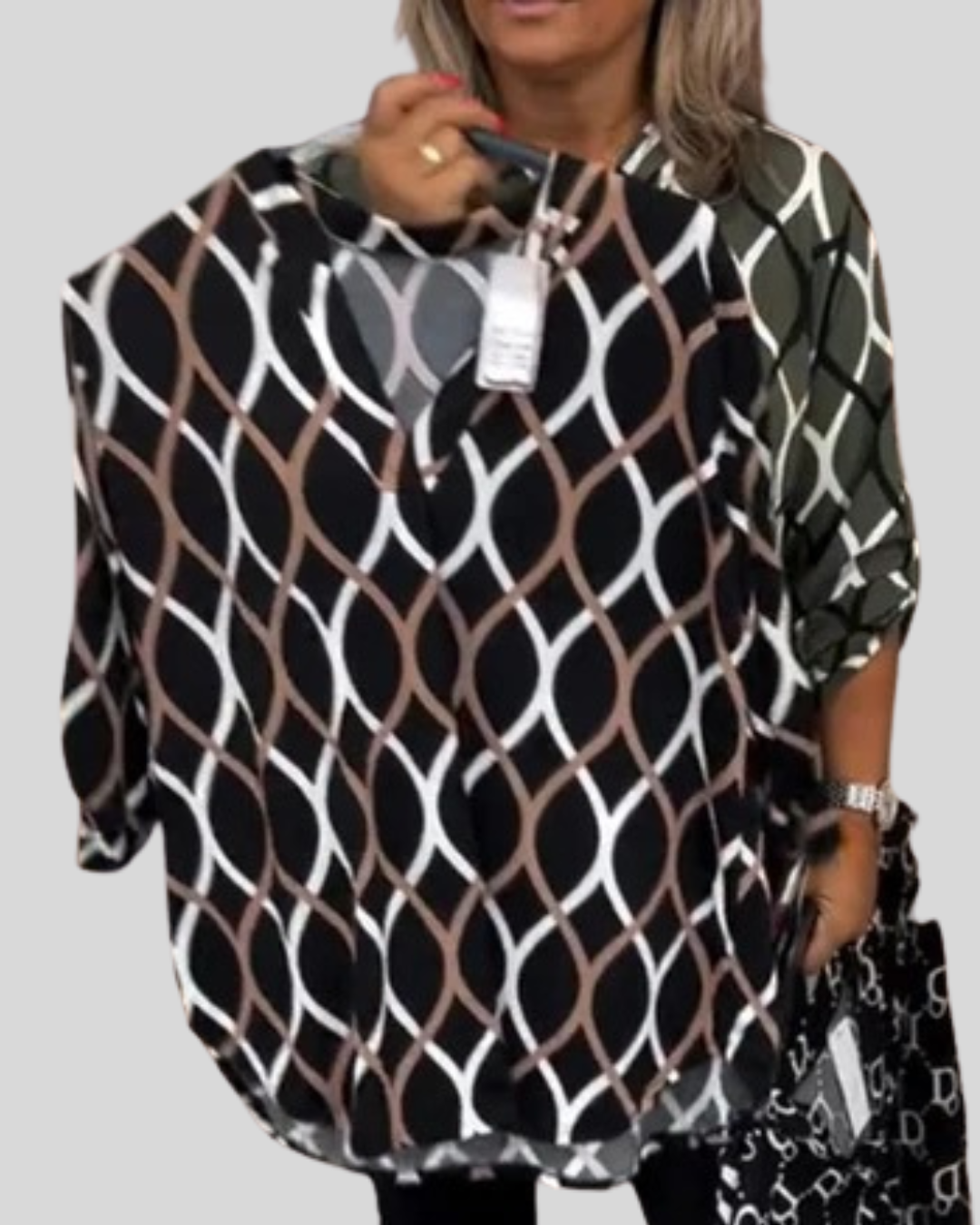 Talia | Casual Blouse With Geometric Pattern