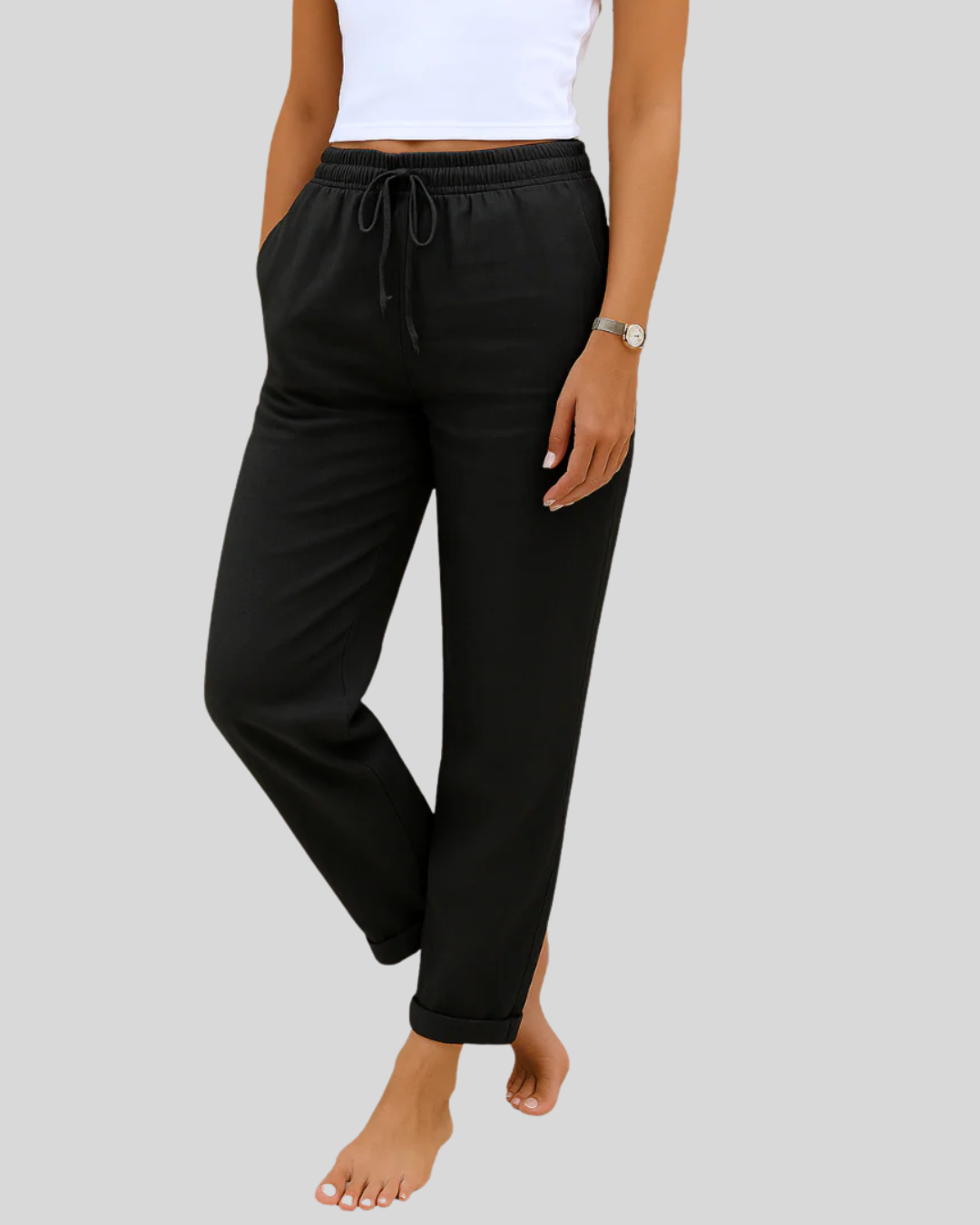 Talia | Breathable Linen Pants With Relaxed Fit & Style