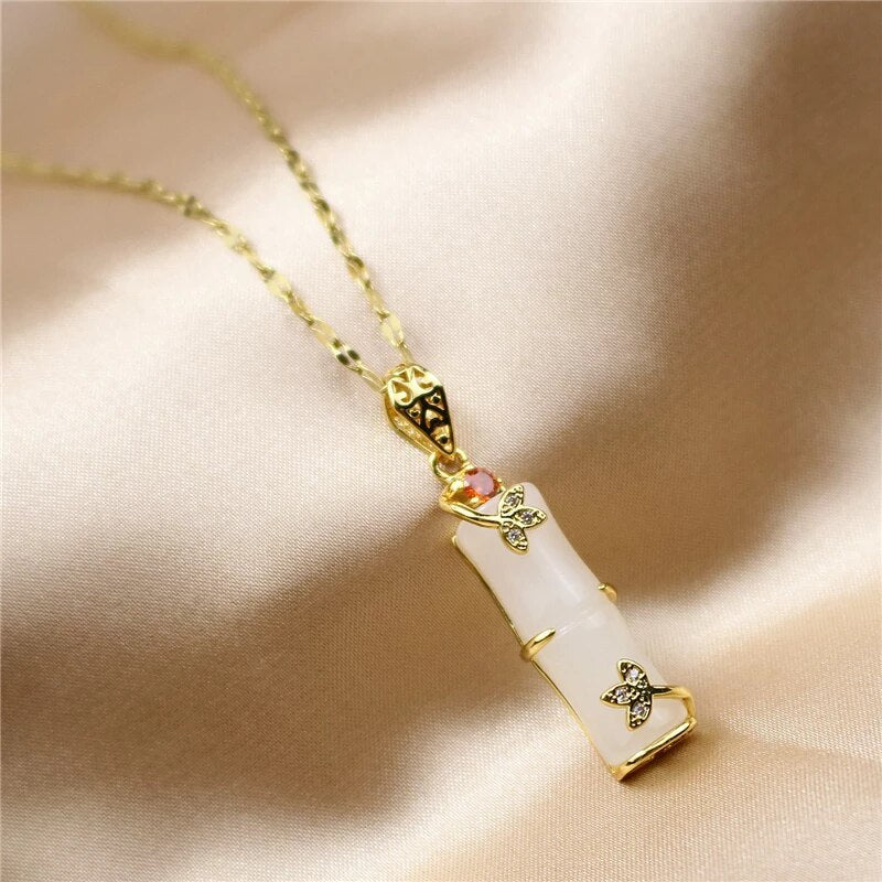 Talia | Jade Amulet Necklace