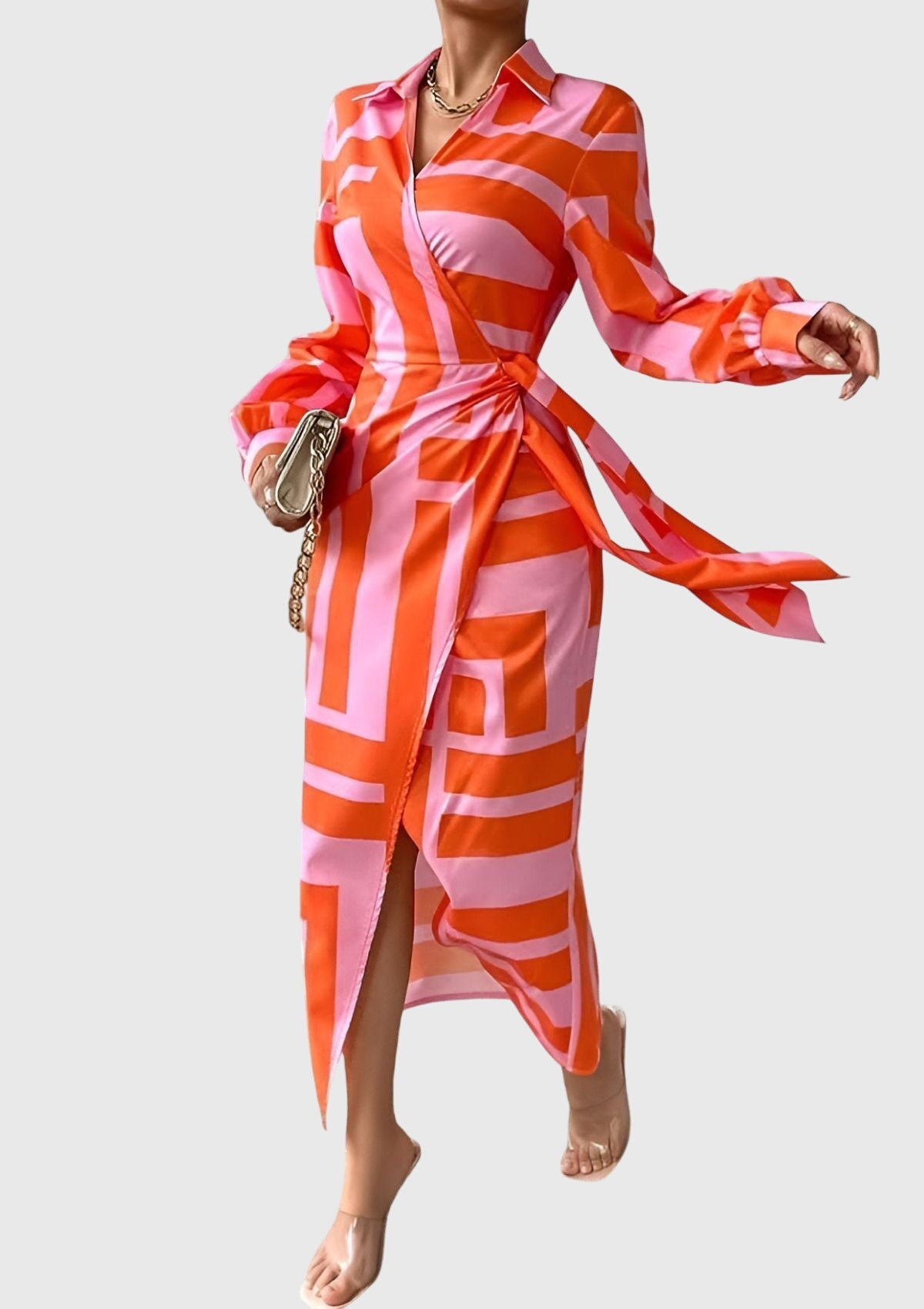Talia | Elegant Wrap Dress with Print