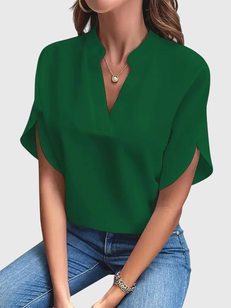 Talia | Soft and Elegant V-Neck Shirt