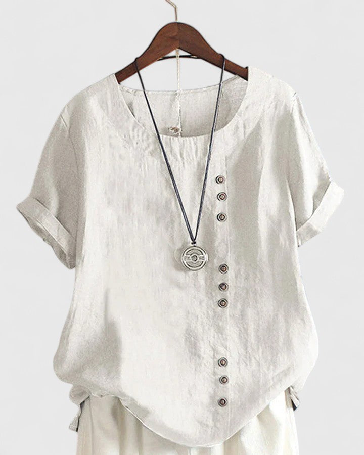Talia | Comfortable Short Sleeve Blouse