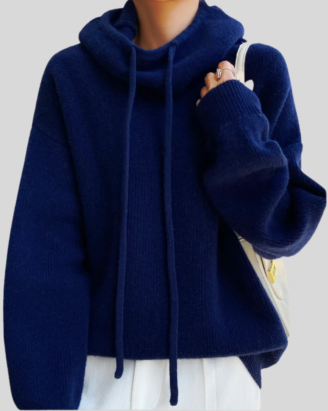 Talia | Cozy Wool-Blend Sweater with Drawstring
