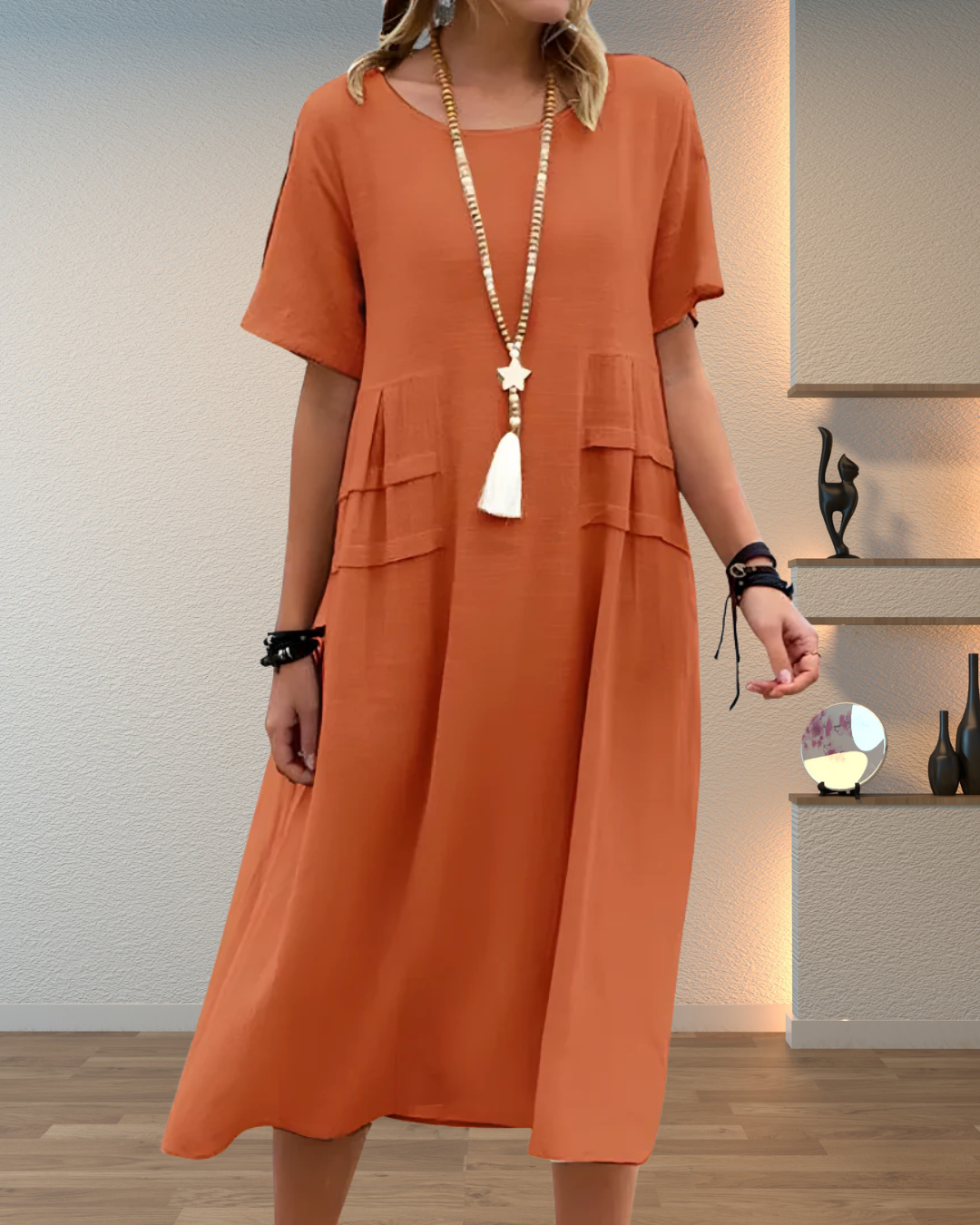 Talia | Breathable Midi Dress With Fit