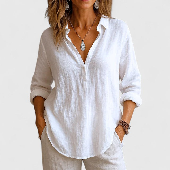Talia | Comfortable Linen Blouse