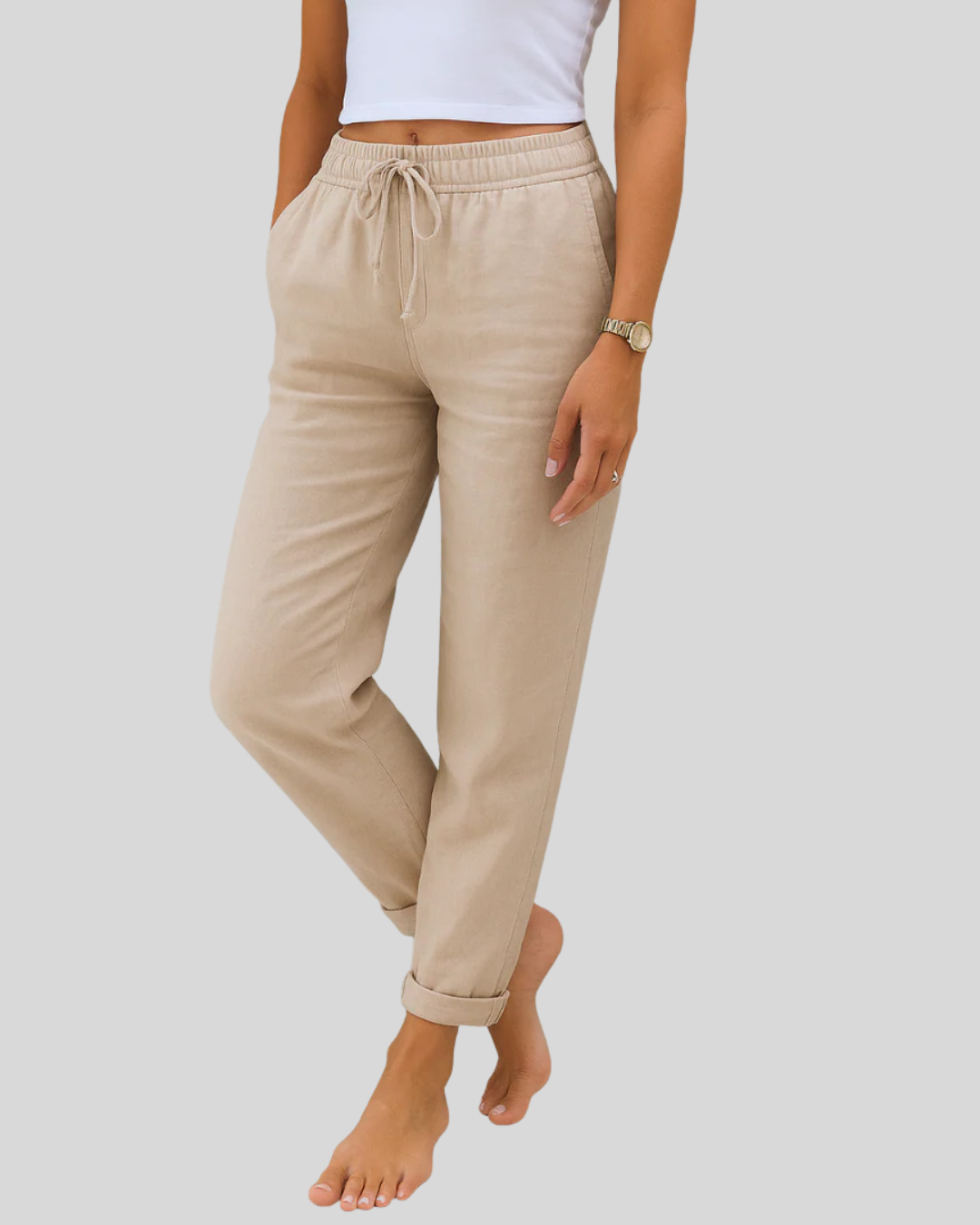Talia | Breathable Linen Pants With Relaxed Fit & Style