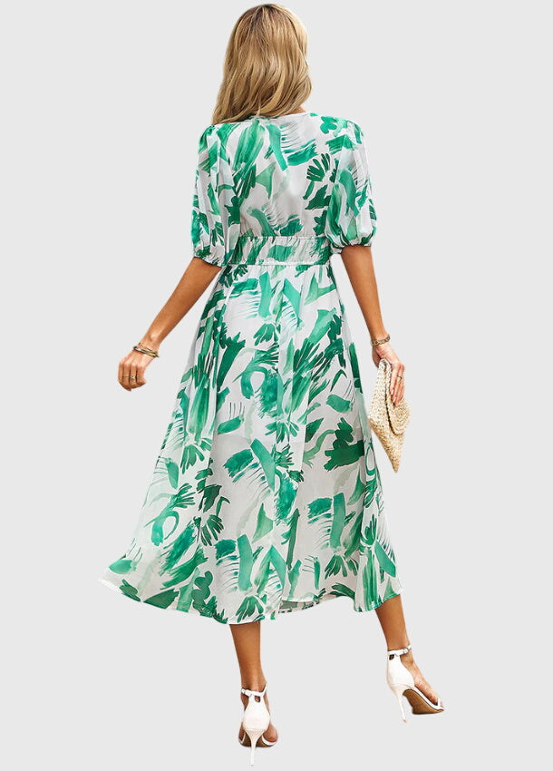 Talia | Flattering Floral Midi Dress