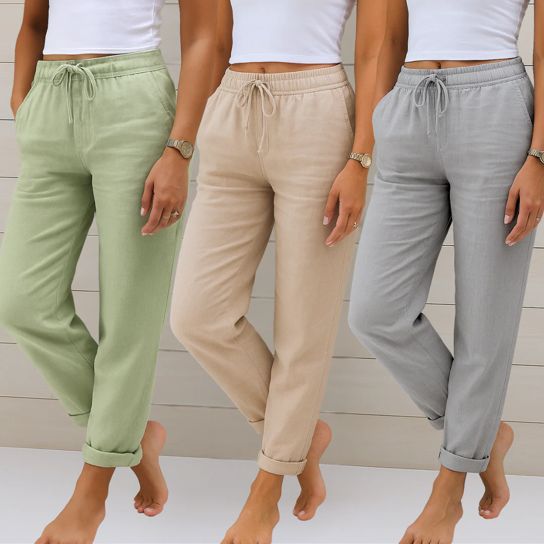 Talia | Breathable Linen Pants With Relaxed Fit & Style