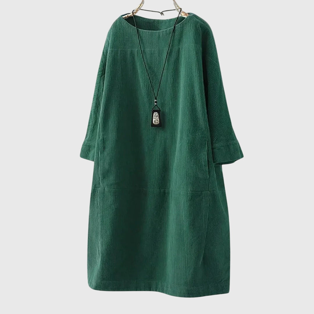 Talia | Relaxed Corduroy Midi Dress