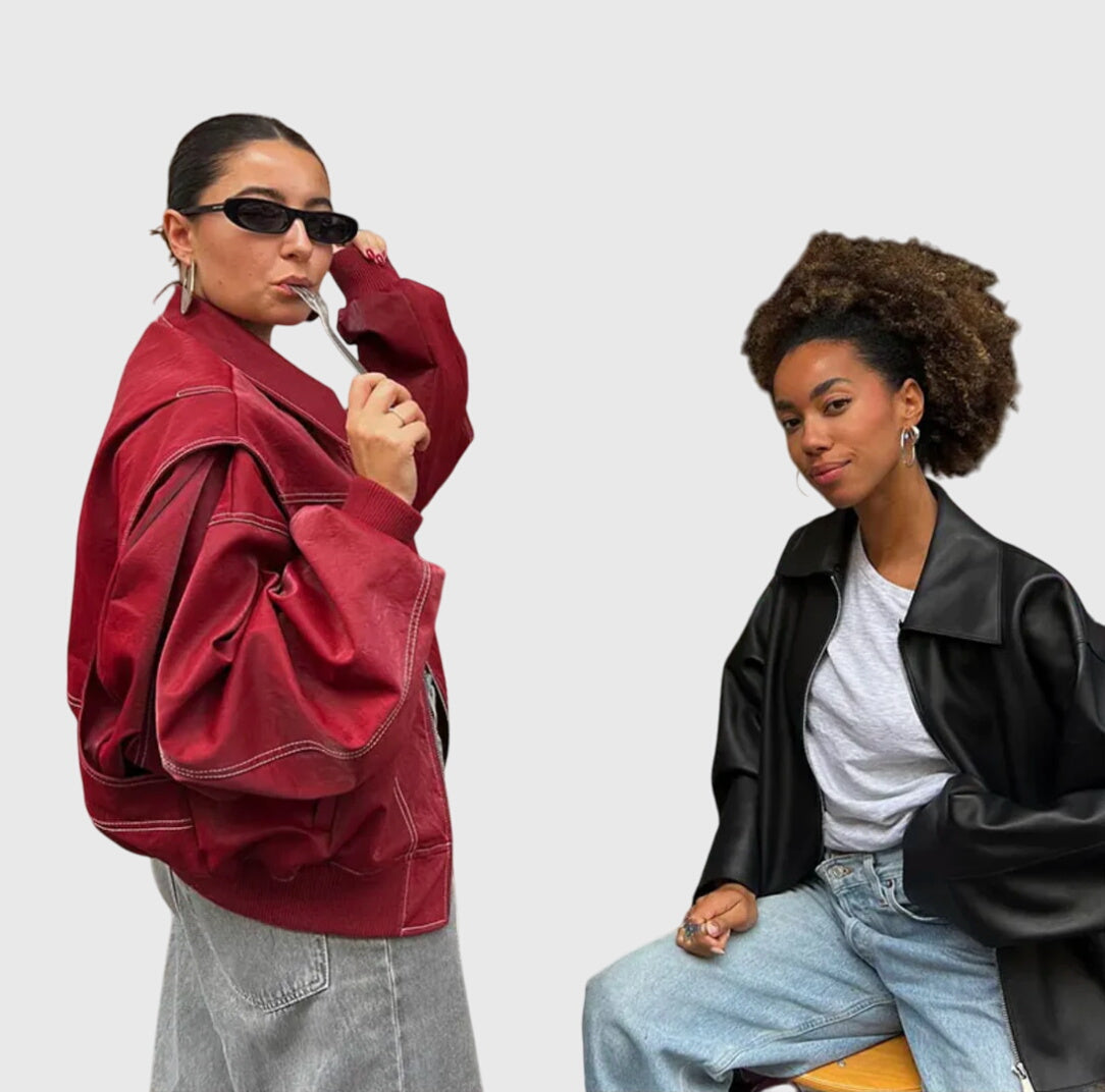 Talia | Oversized Leather Jacket