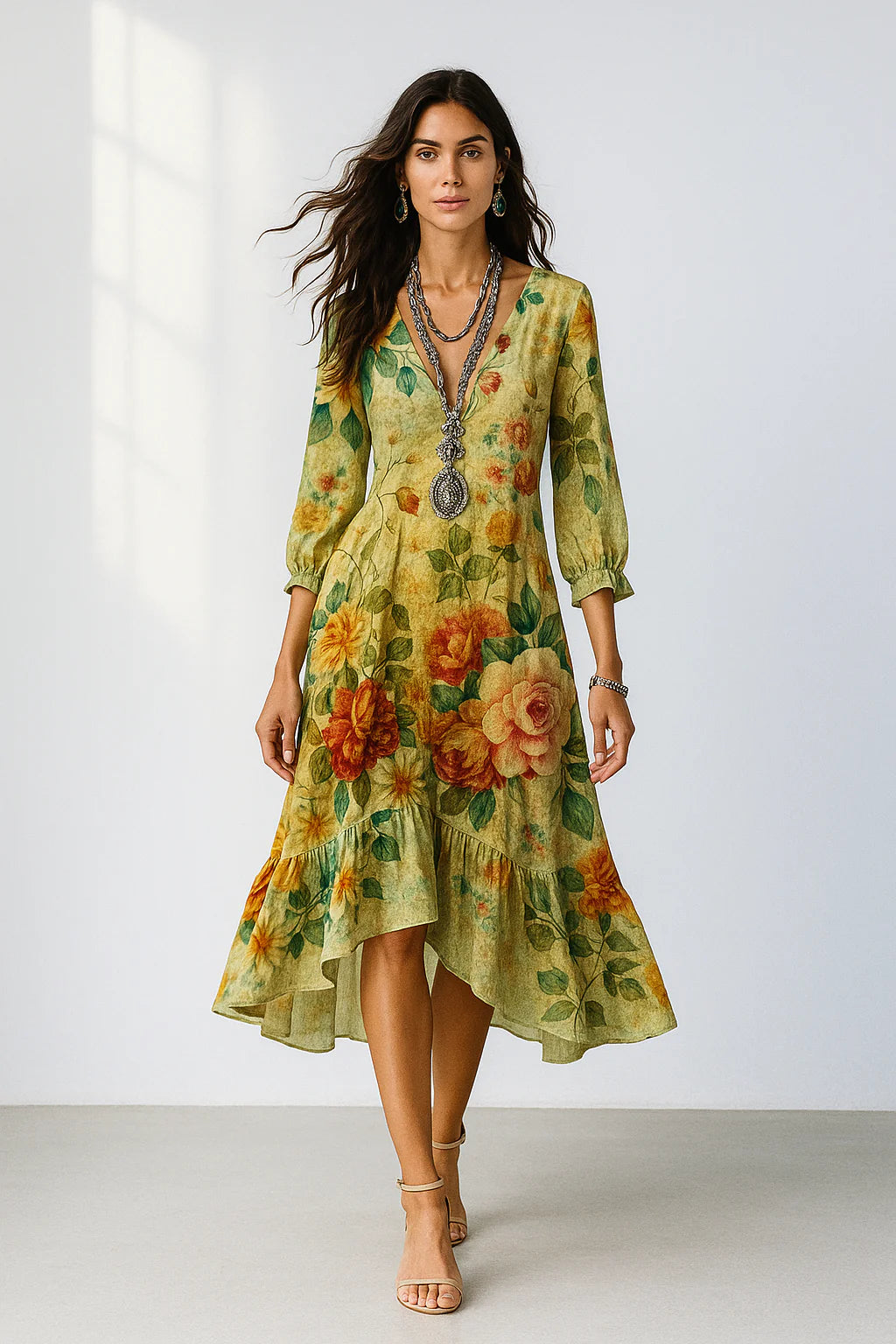 Talia | Breezy Boho Floral Maxi Dress