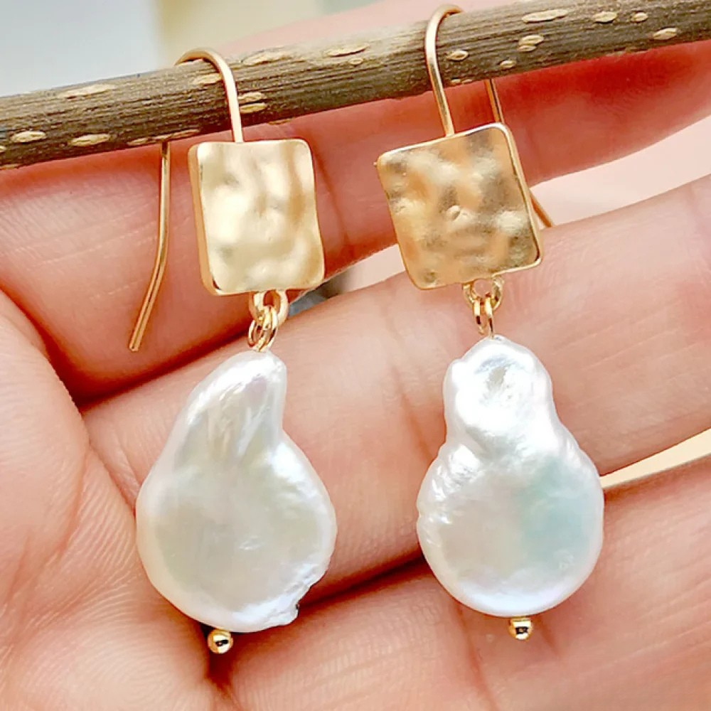 Talia | Antique Freshwater Pearl Earrings