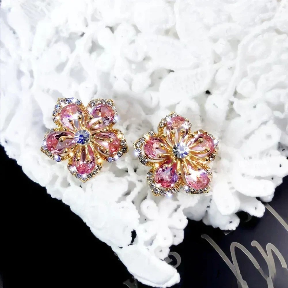 Talia | Sterling Silver Earrings with Colorful Zirconia