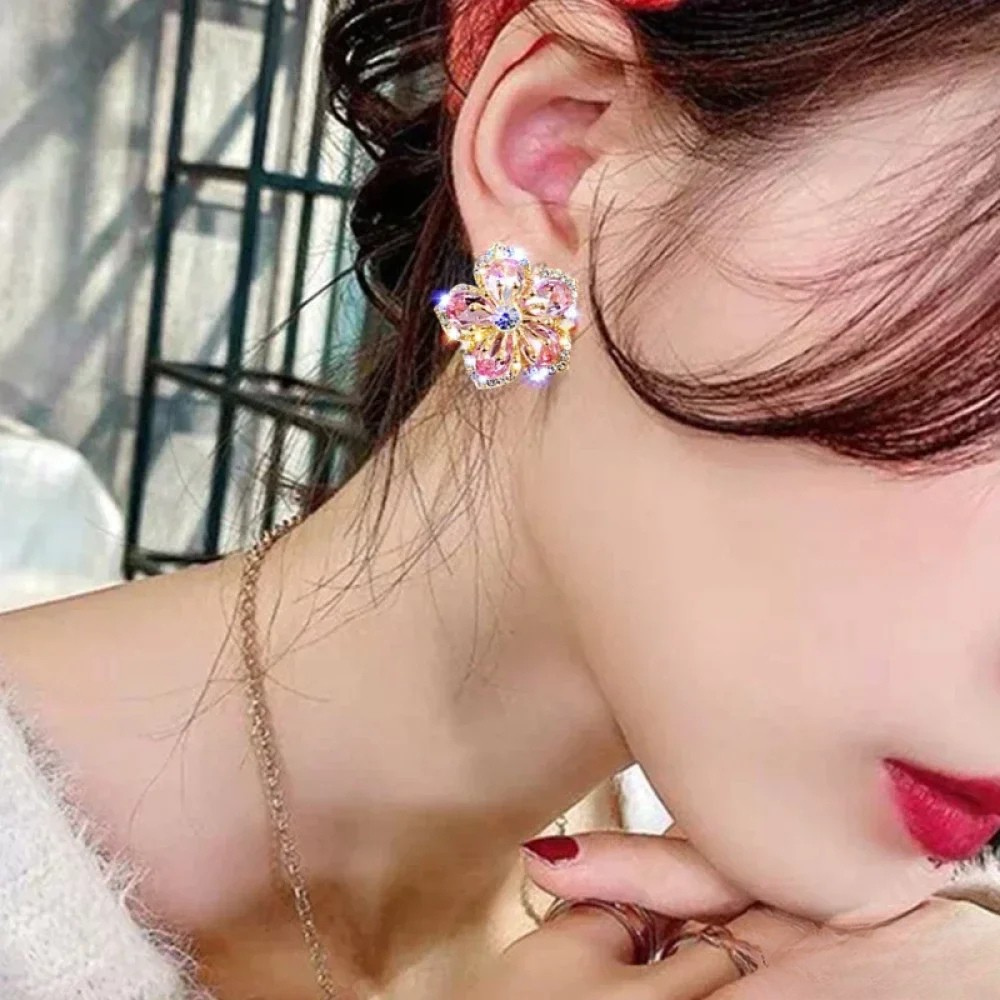 Talia | Sterling Silver Earrings with Colorful Zirconia