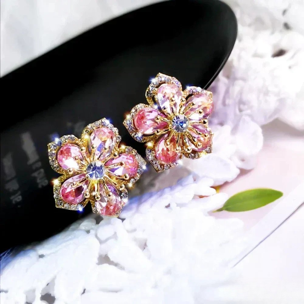 Talia | Sterling Silver Earrings with Colorful Zirconia