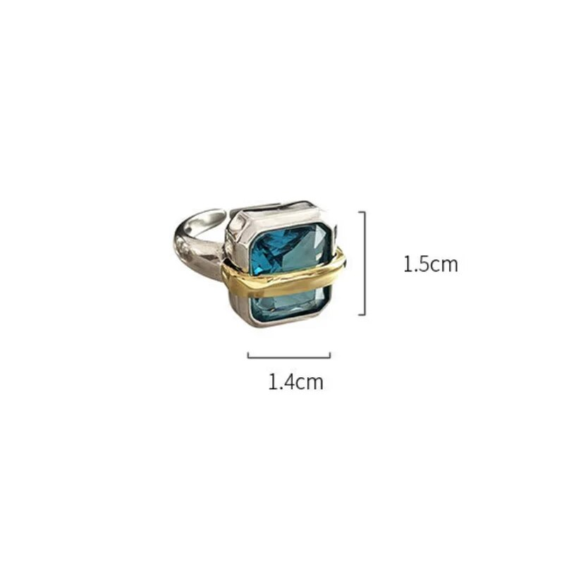 Talia | Blue Zircon Silver Ring