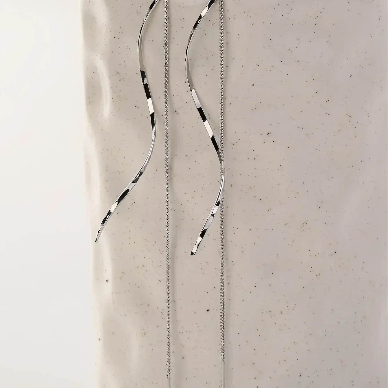 Talia | Long Earrings with Wavy Design