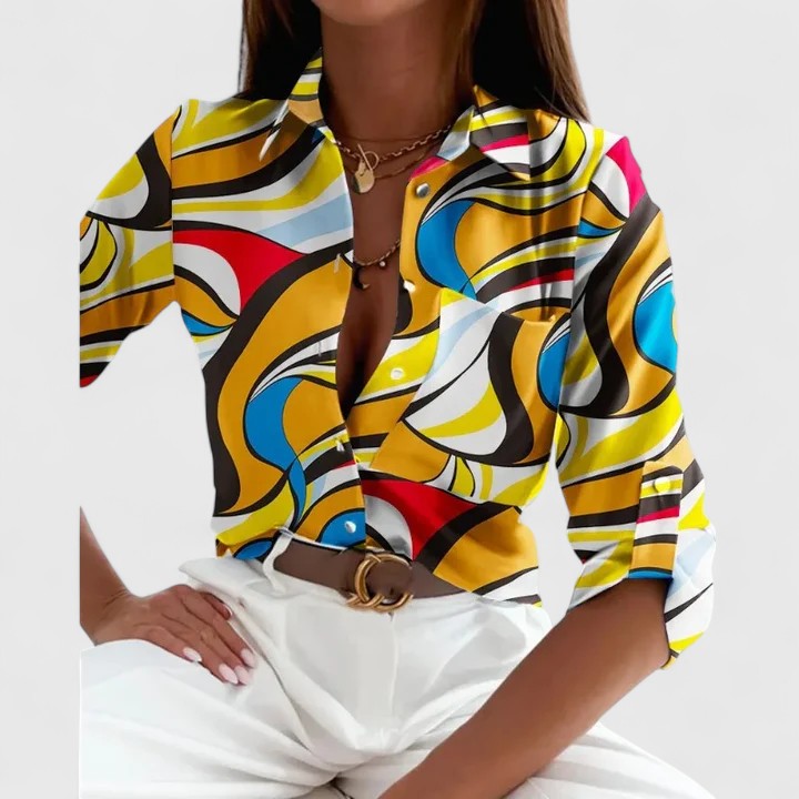 Talia | Elegant Long Sleeve Blouse